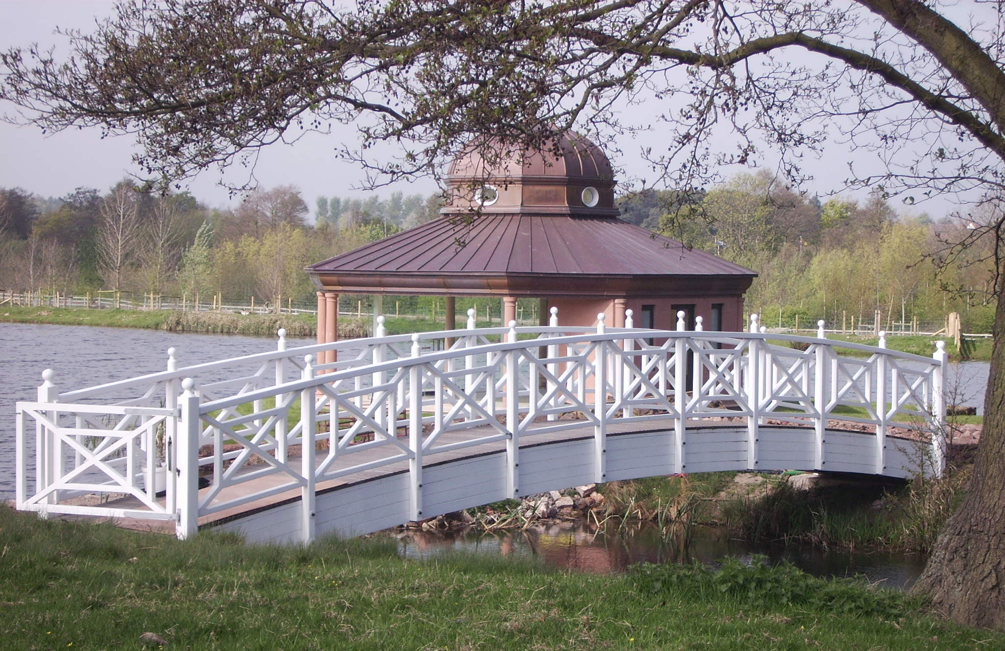 Ornamental Steel & Timber Golf Buggy bridge - Ref 3173